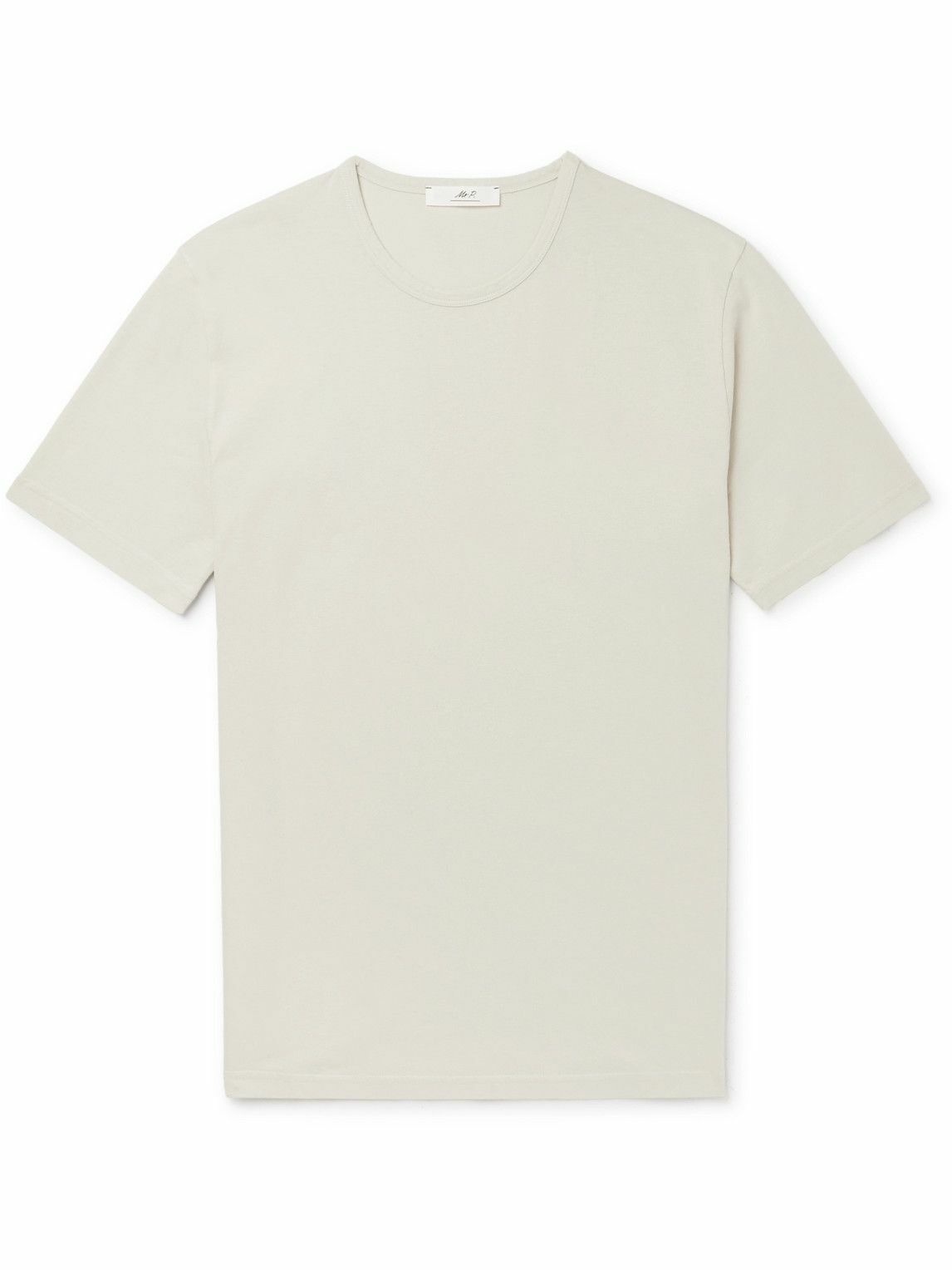 Mr P. - Garment-Dyed Organic Cotton-Jersey T-Shirt - Neutrals Mr P.