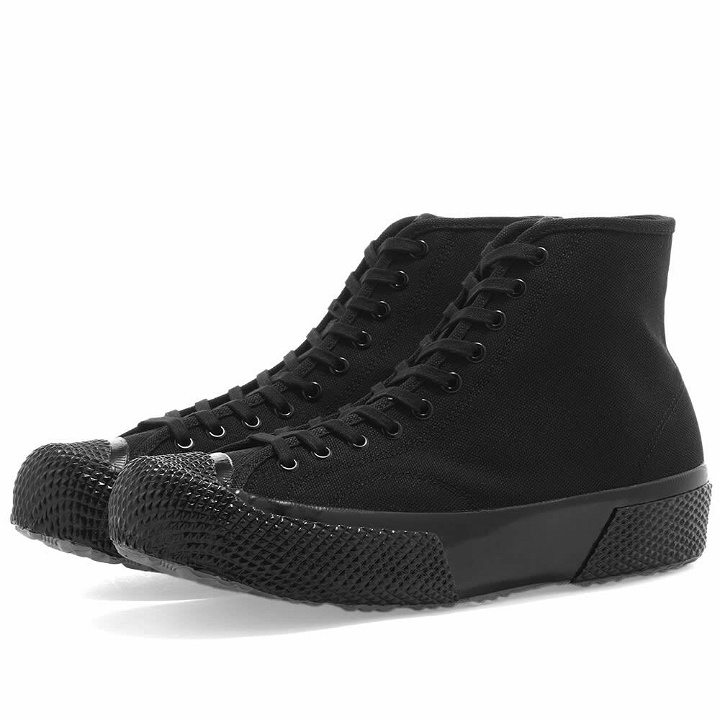 Photo: Artifact by Superga Men's 2435-Ms Japanese Canvas High Sneakers in Triple Black