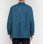 A.P.C. - Aldric Button-Down Collar Cotton-Blend Denim Shirt - Men - Indigo