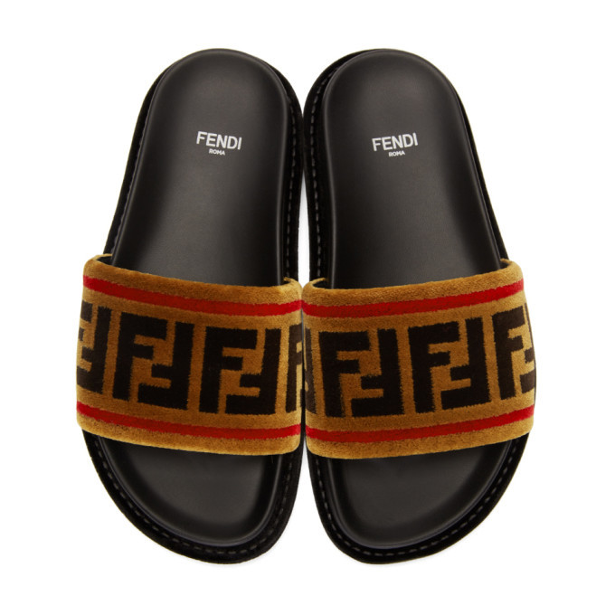 Fendi discount velvet slides