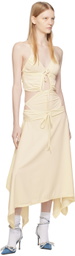 Emily Watson Off-White Handkerchief Bowtie Midi Skirt