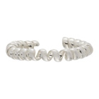 Bottega Veneta Silver Coiled Bracelet