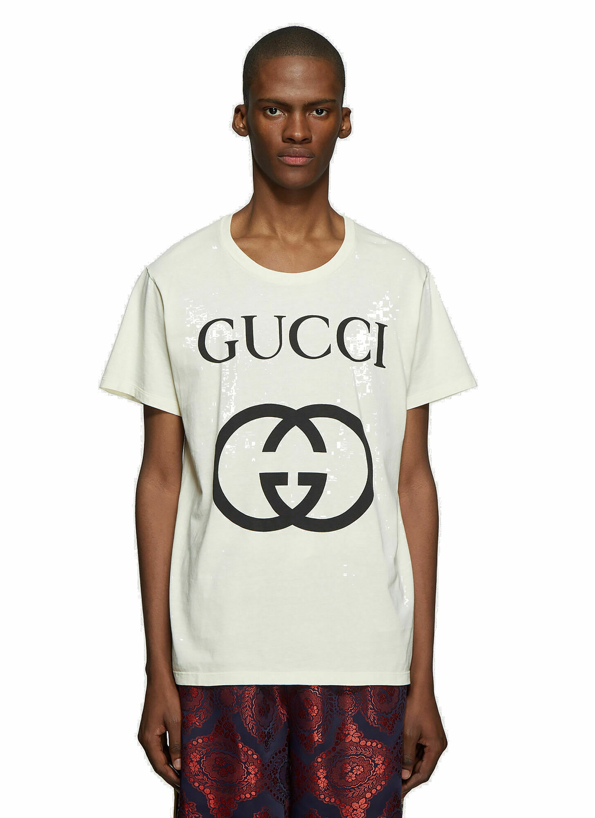 Logo T-Shirt in White Gucci