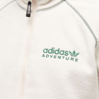 Adidas Men's ADV FC RC PF Half Zip Sweat in Wonder White/Dark Green