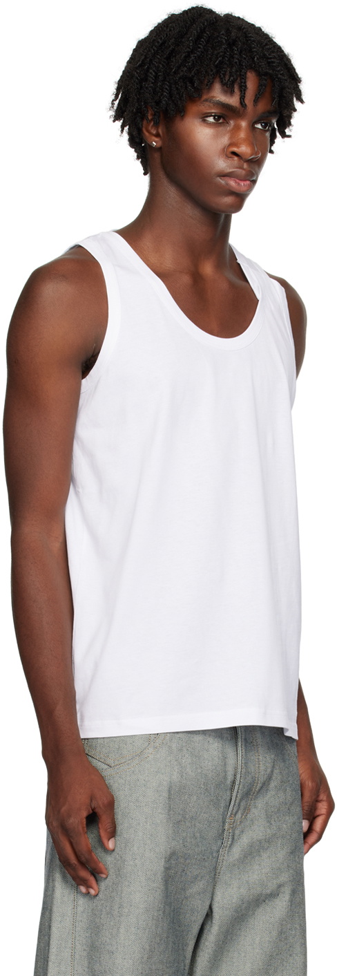 Marina Yee White Deconstructed Tank Top