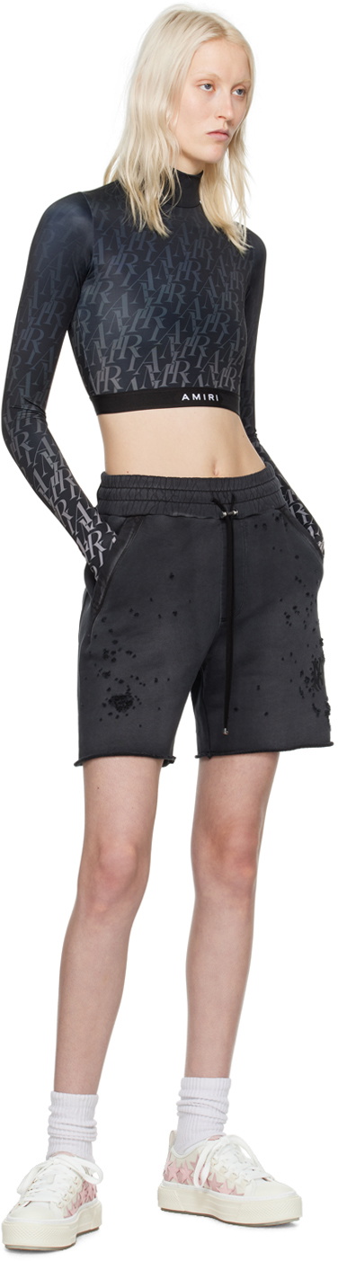 AMIRI Black Burnout Top