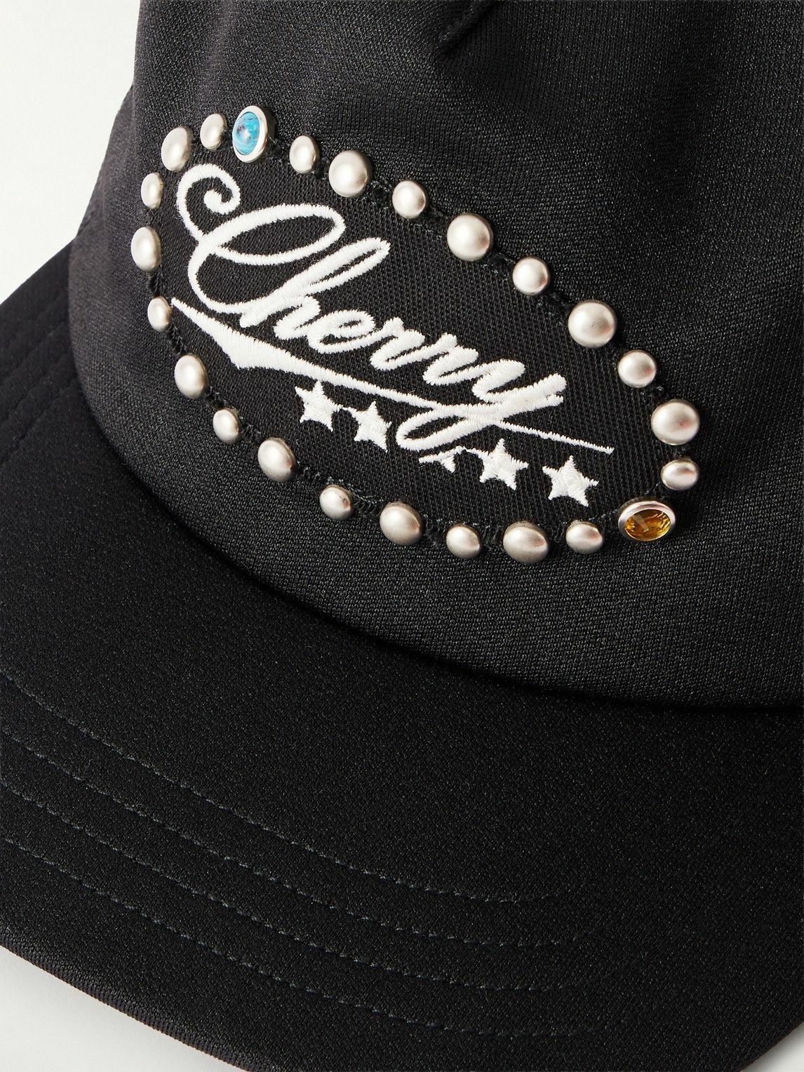 Cherry Los Angeles - Studded Five Star Logo-Embroidered Canvas and Mesh Trucker Cap