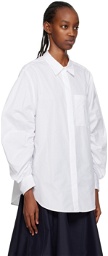 3.1 Phillip Lim White Shirred Shirt