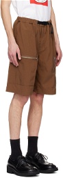 UNDERCOVER Brown Zip Shorts