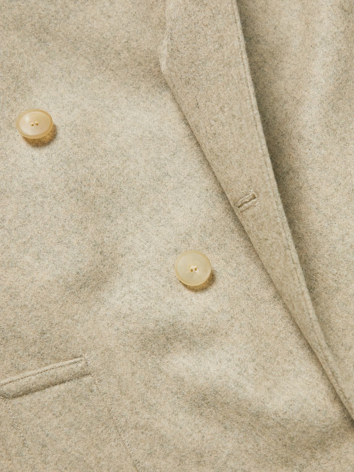 Auralee - Oversized Shetland Wool Coat - Neutrals Auralee