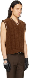 Ernest W. Baker Brown V-Neck Vest