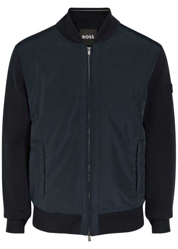 Photo: Boss Levaio Quilted Cotton and Shell Bomber Jacket Navy