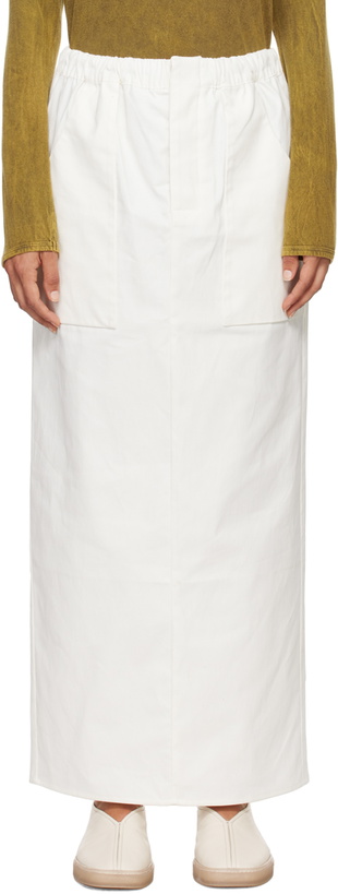 Photo: Gabriela Coll Garments White No.282 Midi Skirt