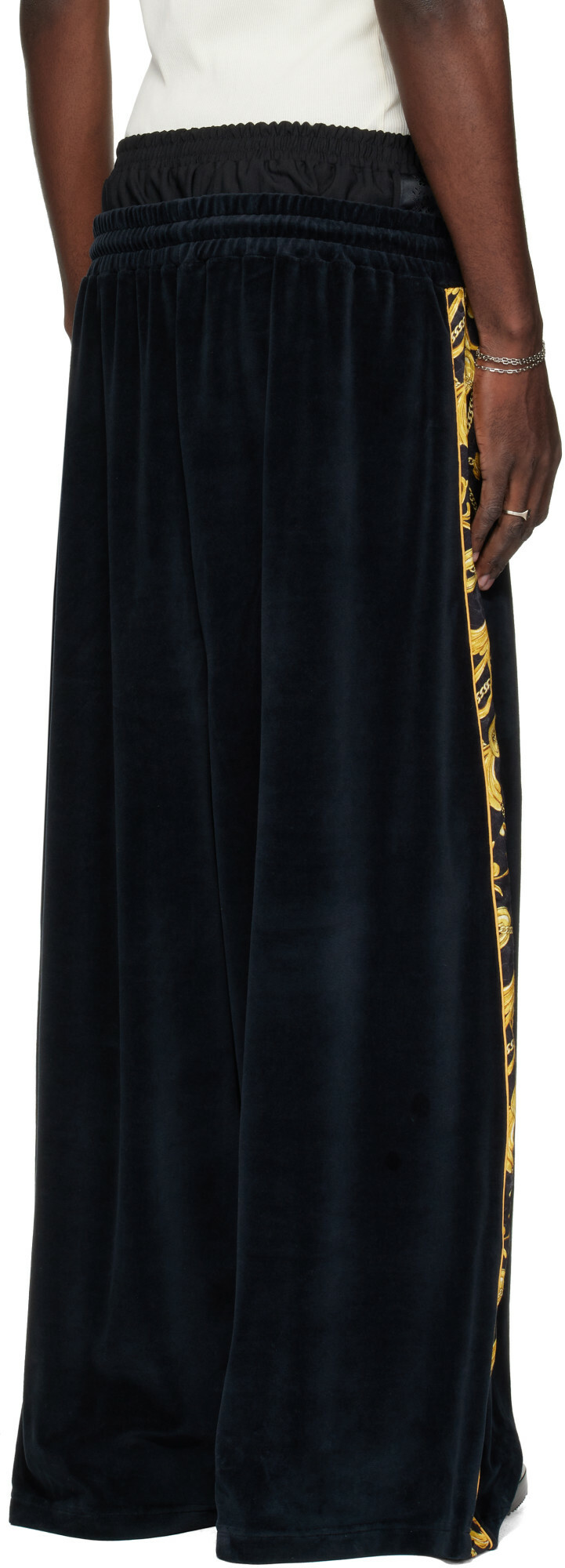 LU'U DAN Black Supa-Sleaze Track Pants