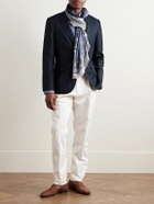Brioni - Textured Wool and Cashmere-Blend Blazer - Blue