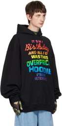 VETEMENTS Black Printed Hoodie