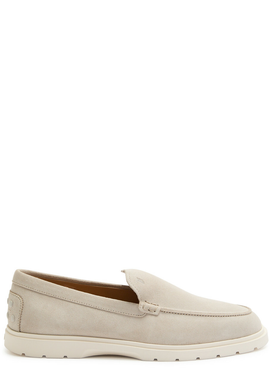 Tods Estivo Suede Loafers Grey
