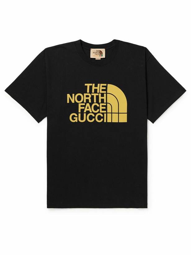 Photo: GUCCI - The North Face Logo-Print Cotton-Jersey T-Shirt - Black