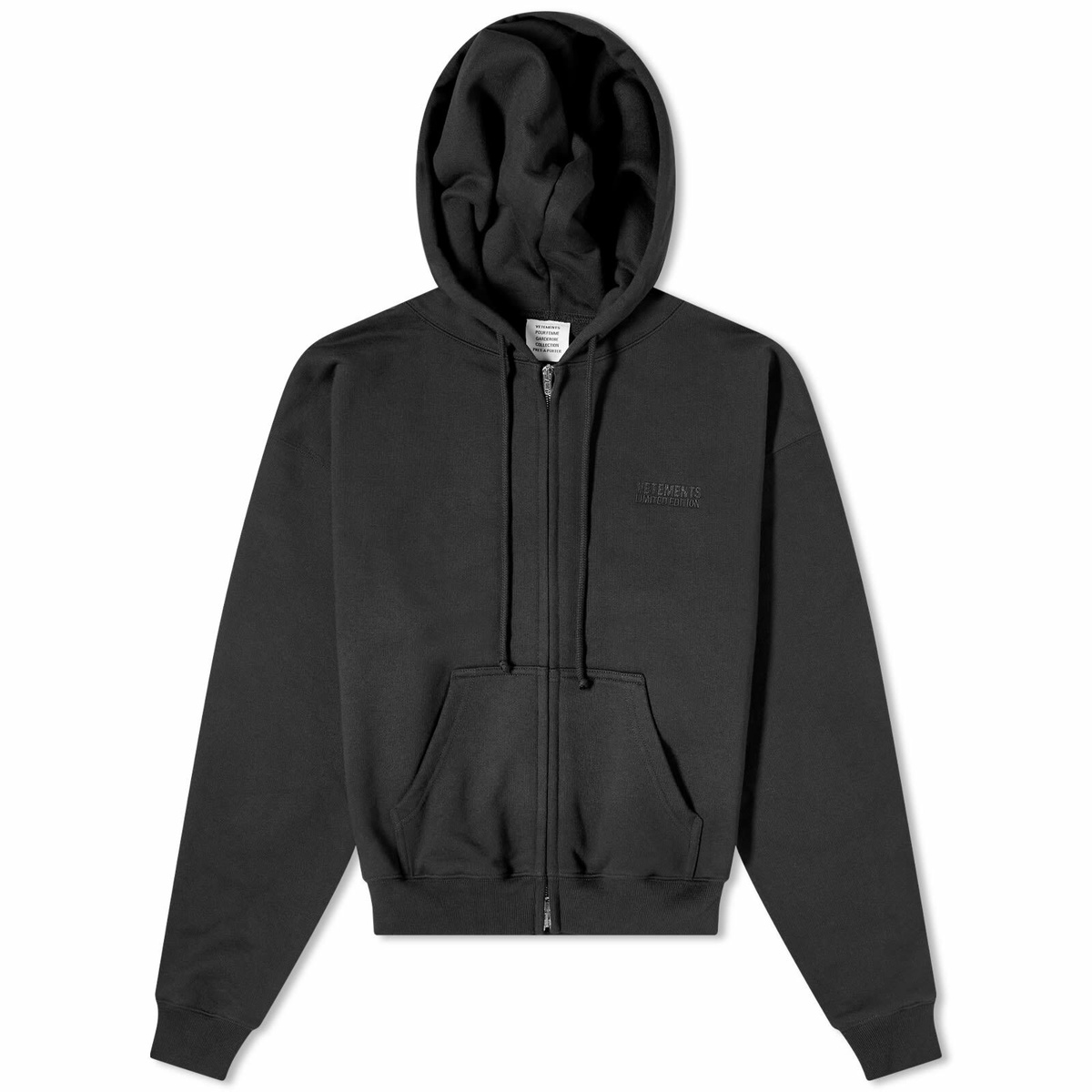 Vetements Women's Fitted Hoody in Black Vetements