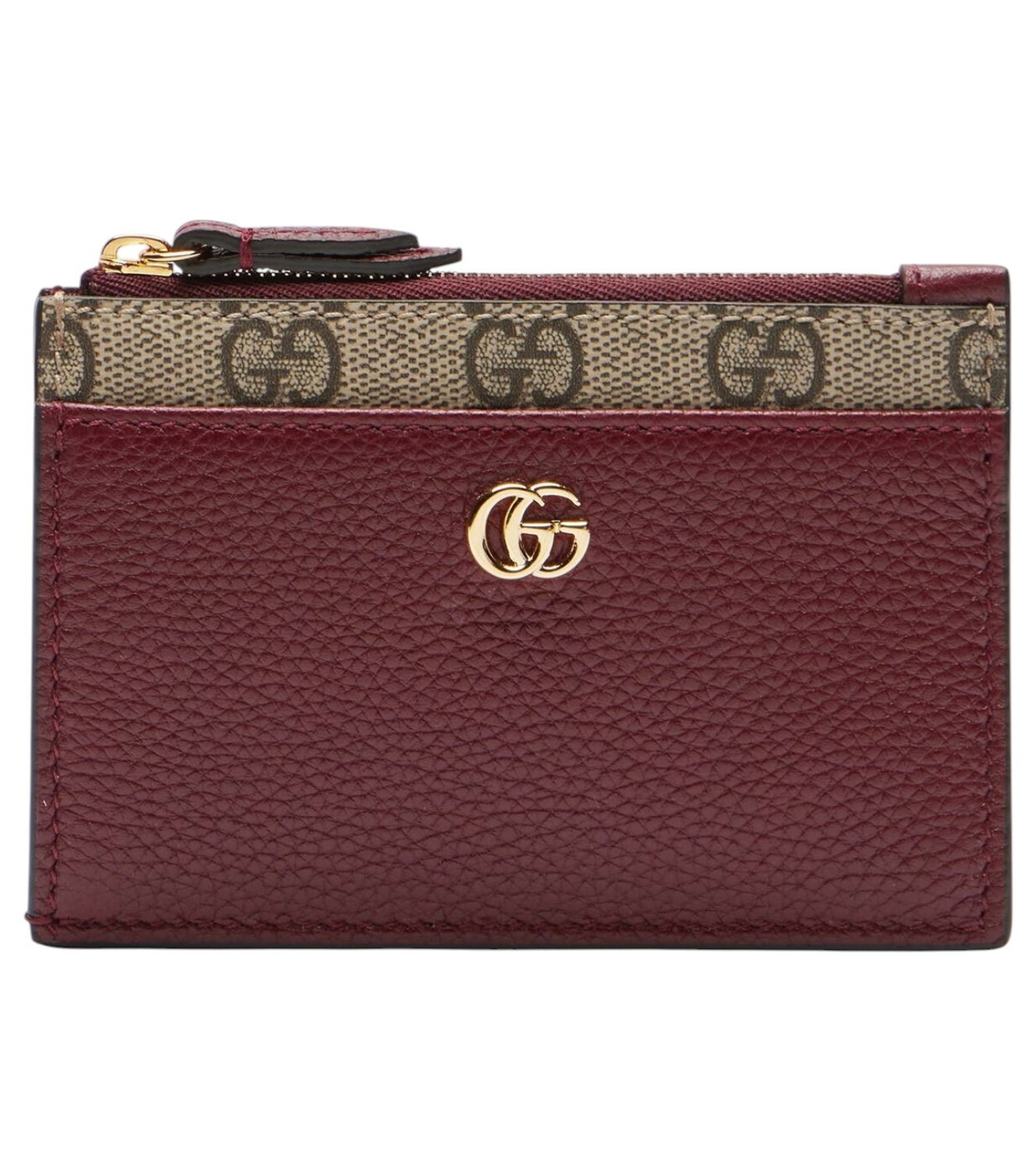 ファッション雑貨・小物その他 GUCCI RED LEATHER CARD HOLDER Card case with Gucci script in Rosso Ancora red leather