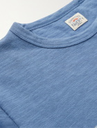 Faherty - Striped Slub Cotton-Jersey T-Shirt - Blue