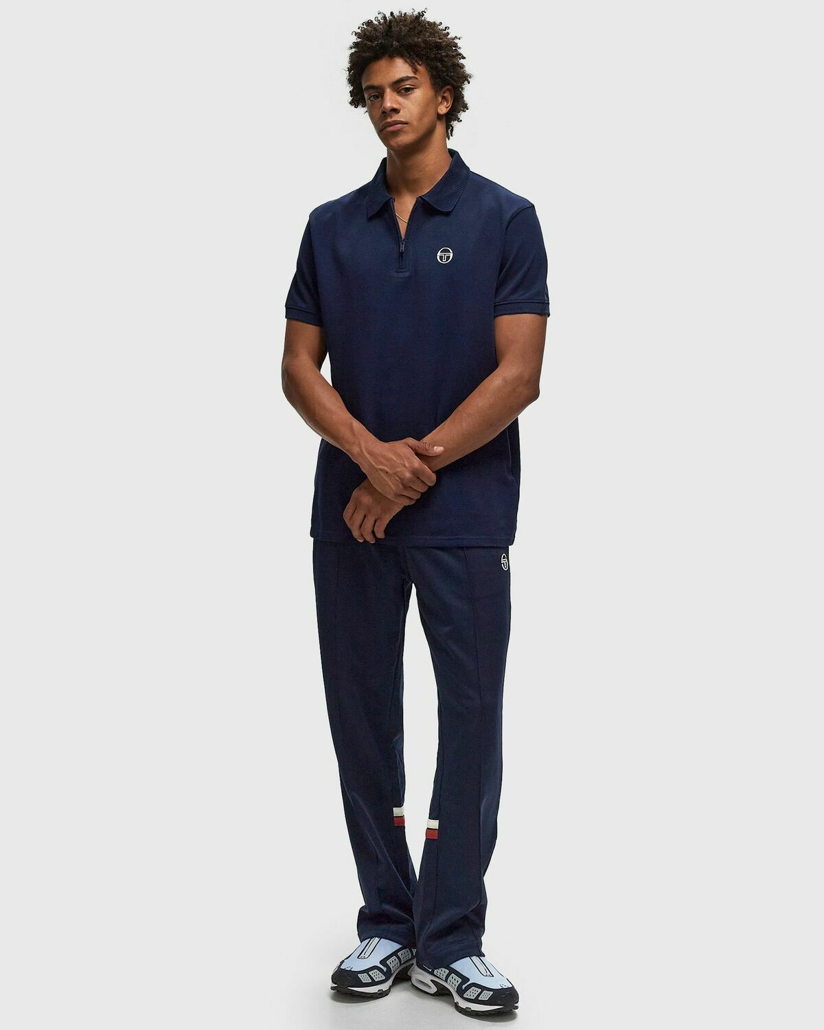 Sergio Tacchini BRIGGS ZIP NECK POLO SHIRT Blue Men Sergio Tacchini