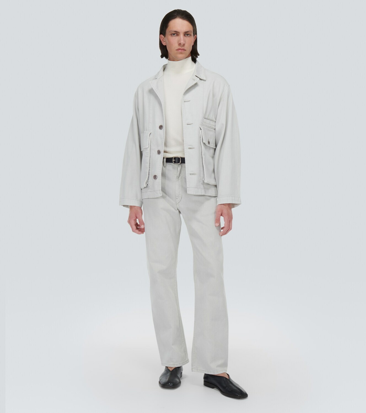 Lemaire Turtleneck cotton jersey top