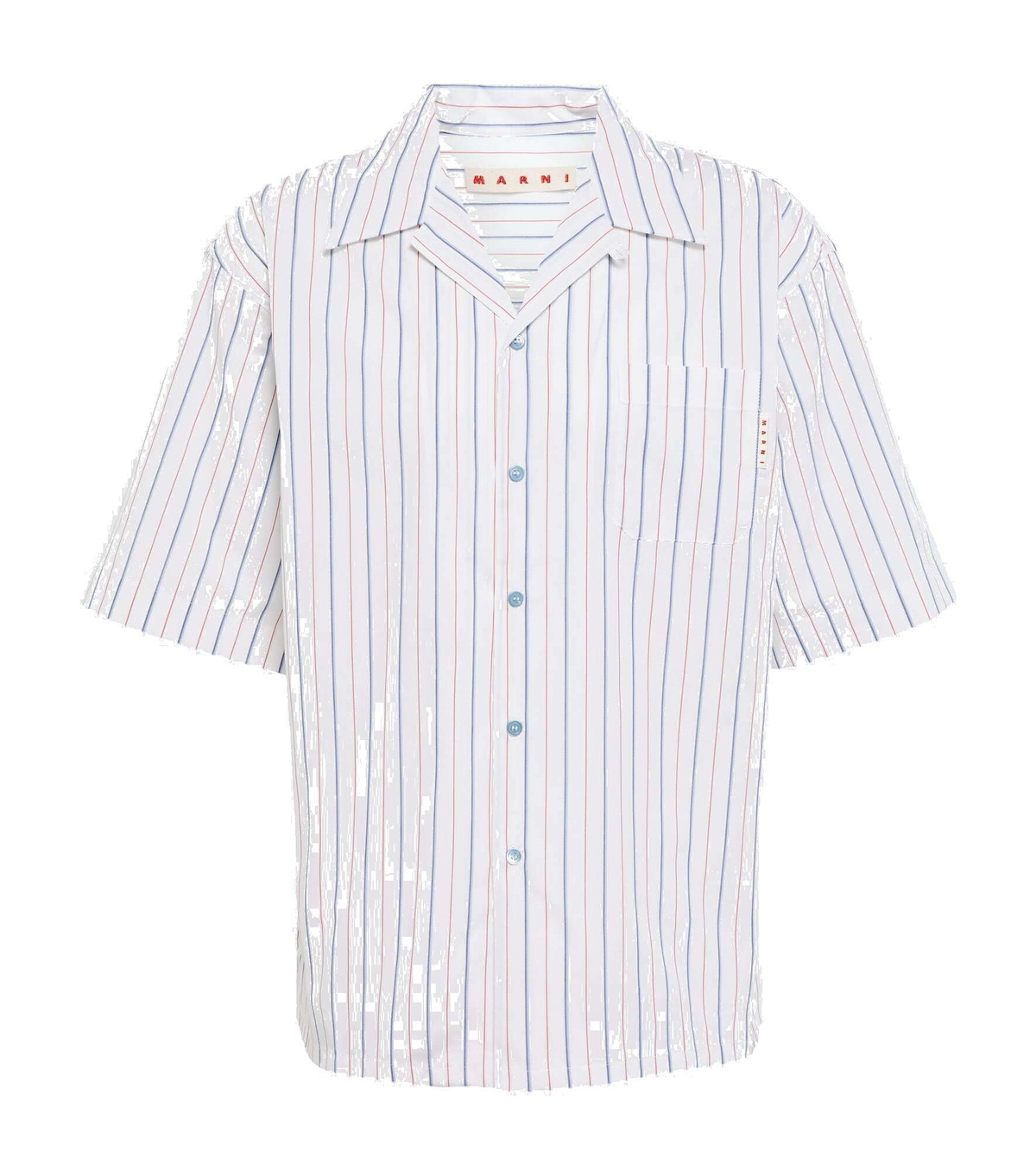 Marni - Striped cotton poplin bowling shirt Marni