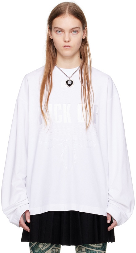 Photo: VTMNTS White Embroidered Long Sleeve T-Shirt