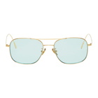 Cutler And Gross Gold and Green 1267 Sunglasses