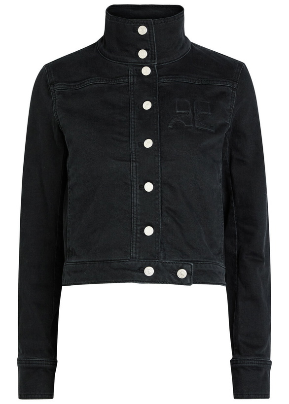 Photo: Courrèges Reedition Logo Stretch-denim Jacket Black
