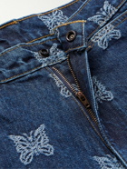 Needles - Straight-Leg Logo-Embroidered Jeans - Blue