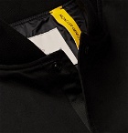 Moncler Genius - 7 Moncler Fragment Appliquéd Cotton and Leather Bomber Jacket - Black