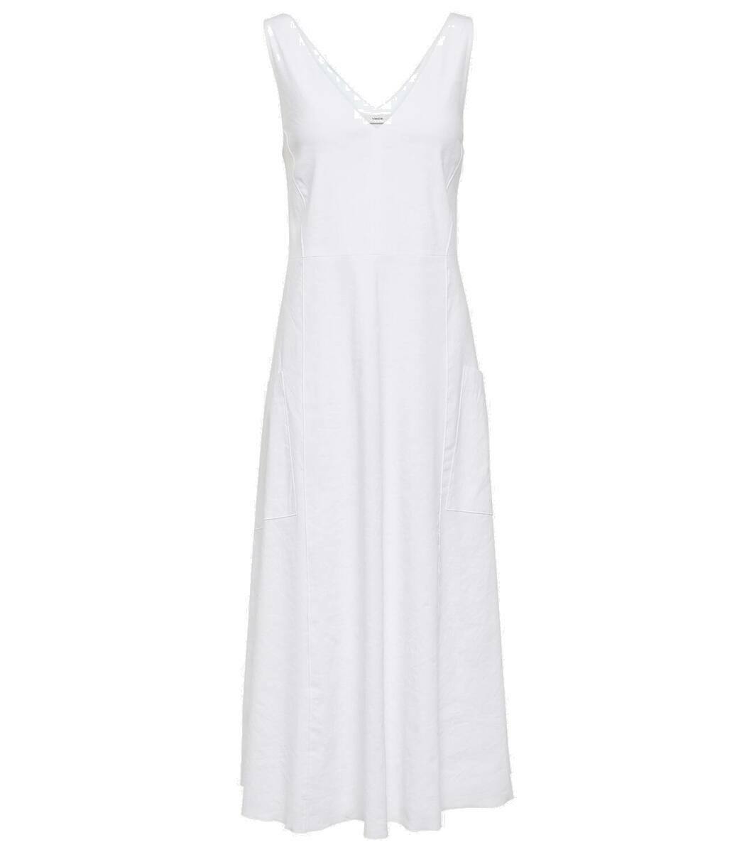 Vince Linen-blend midi dress Vince