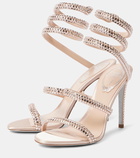 Rene Caovilla Cleo 105 embellished satin sandals