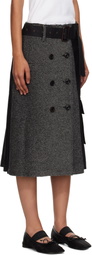 Andersson Bell Black Whitney Trench Pleats Midi Skirt