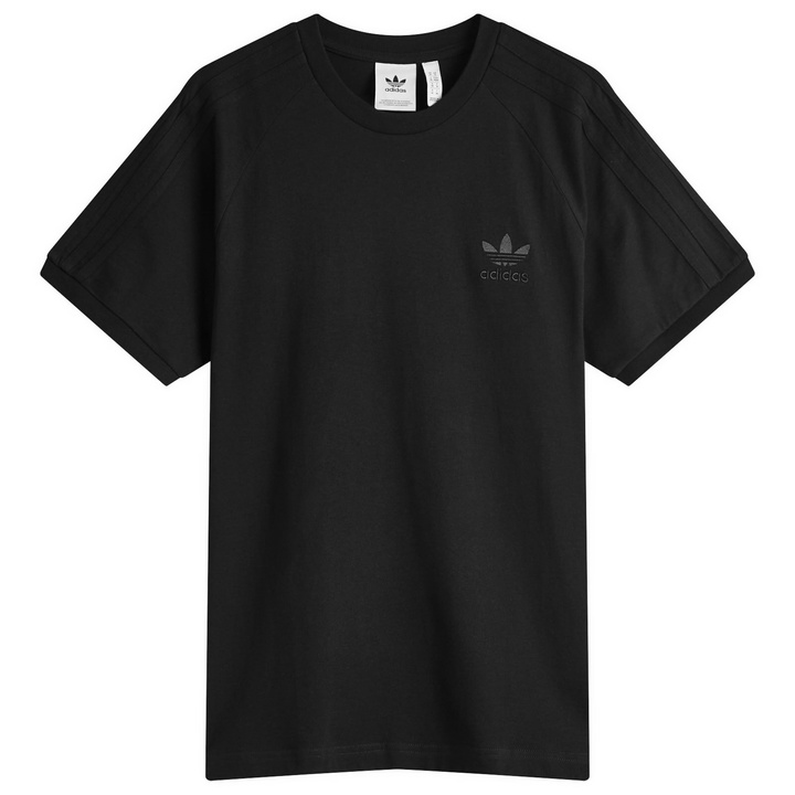 Photo: Adidas 3-Stripes T-Shirt in Black/Black