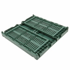 HAY Medium Square Recycled Colour Crate in Dark Green 