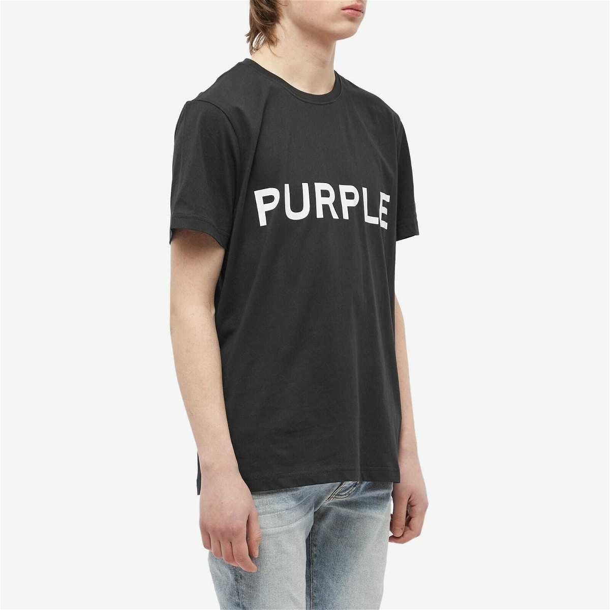 Purple Brand Men's Logo Clean T-Shirt in Black Purple Brand