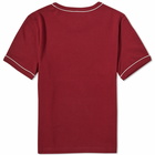 Sporty & Rich x Lacoste Pique Ringer T-Shirt in Pinot/Farine