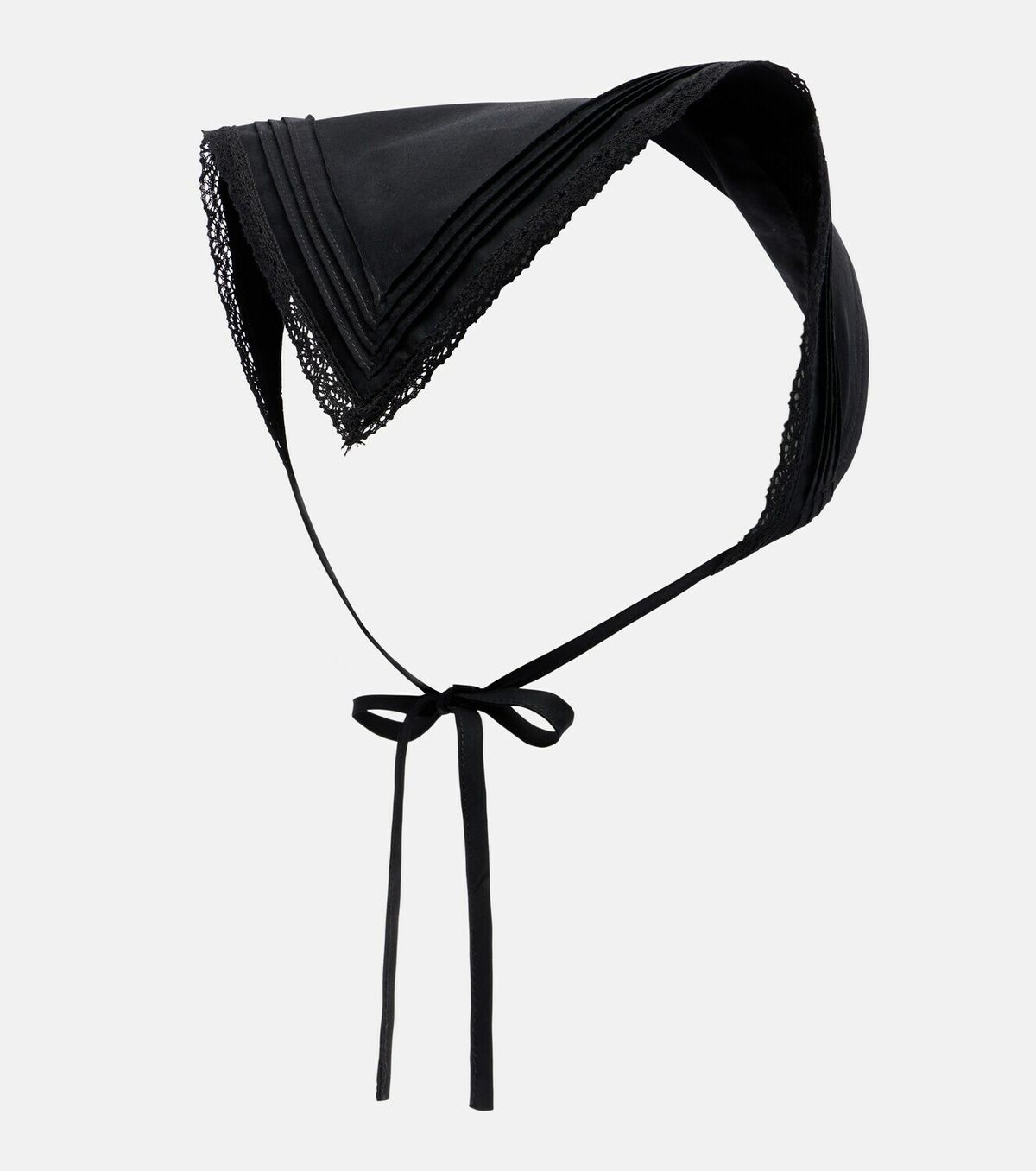 Faithfull Emilia lace-trimmed cotton scarf