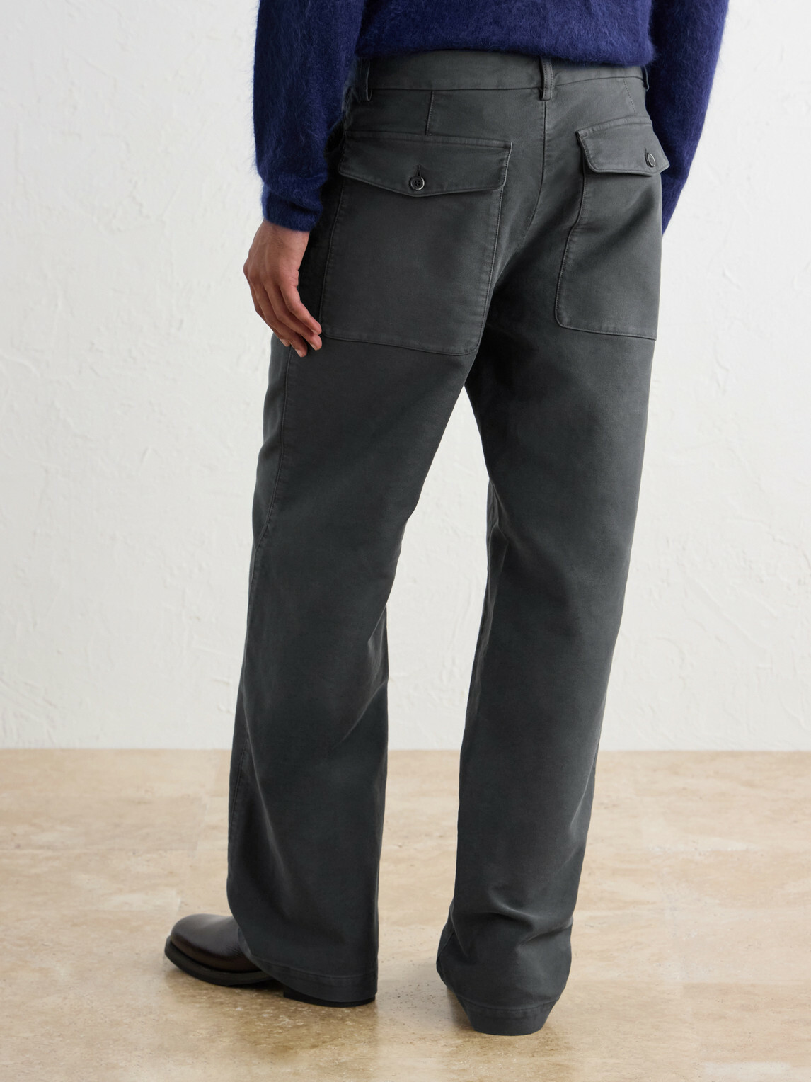 Barena - Straight-Leg Cotton-Satin Trousers - Gray