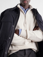 NN07 - Danny 6429 Ribbed Chenille Half-Zip Sweater - Neutrals