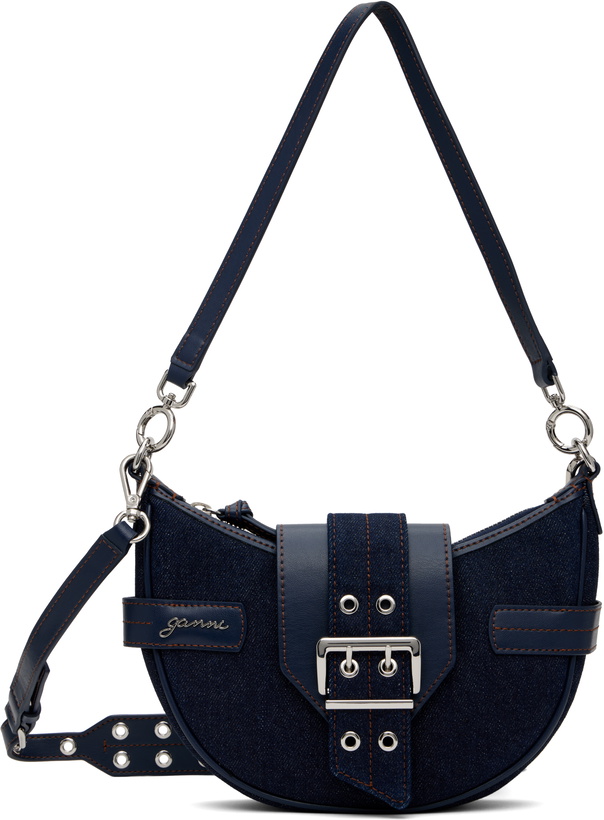 Photo: GANNI Navy Denim Small Bucky Crossbody Bag