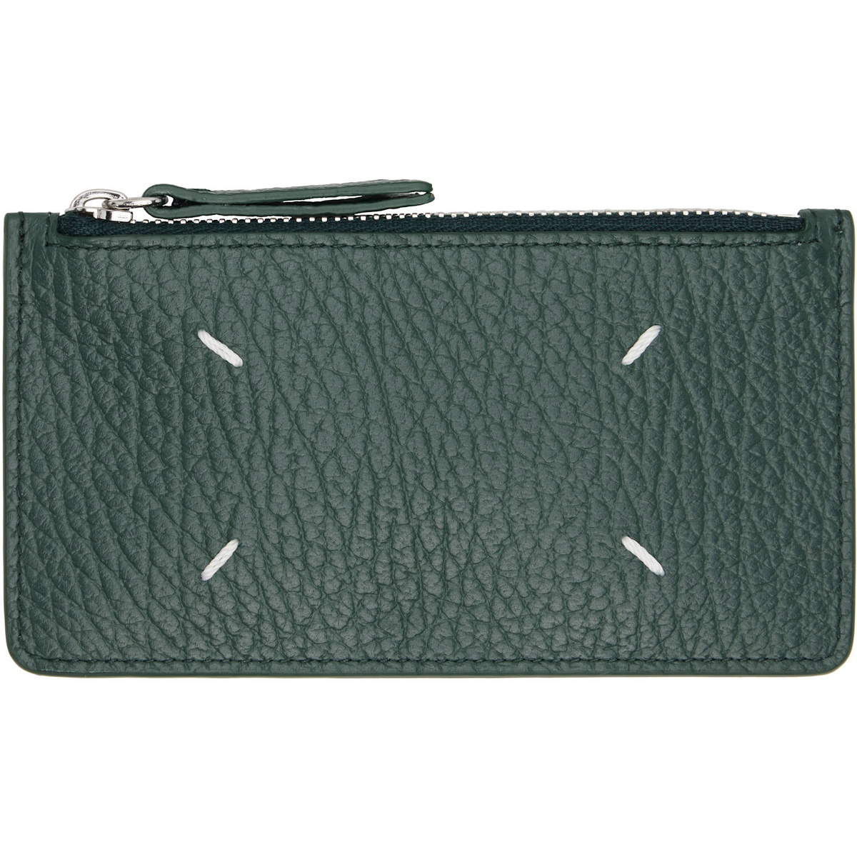 Maison Margiela Green Four Stitches Card Holder