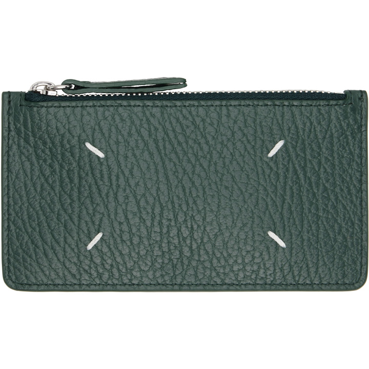 Photo: Maison Margiela Green Four Stitches Card Holder