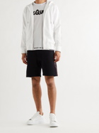 Alexander McQueen - Wide-Leg Logo Webbing-Trimmed Loopback Organic Cotton-Jersey Shorts - Black
