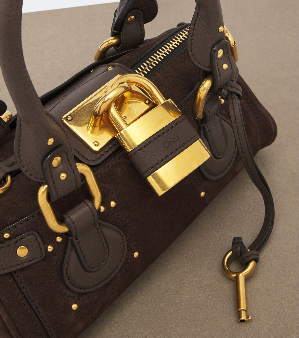 Chloé Paddington Small suede shoulder bag