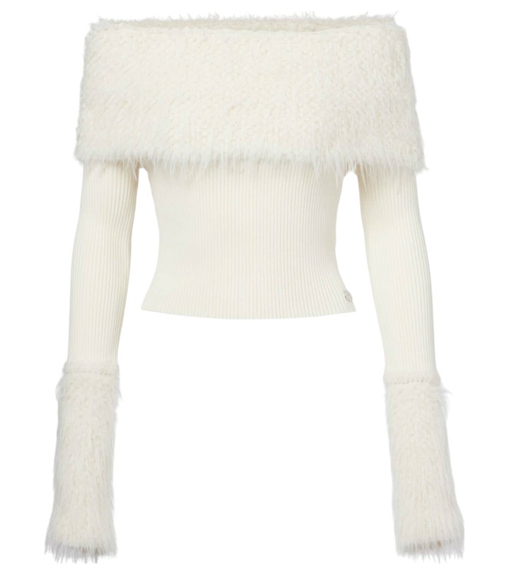Photo: Jean Paul Gaultier Ribbed-knit faux fur-trimmed top