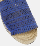 Alaïa Vienne suede espadrille flat sandals